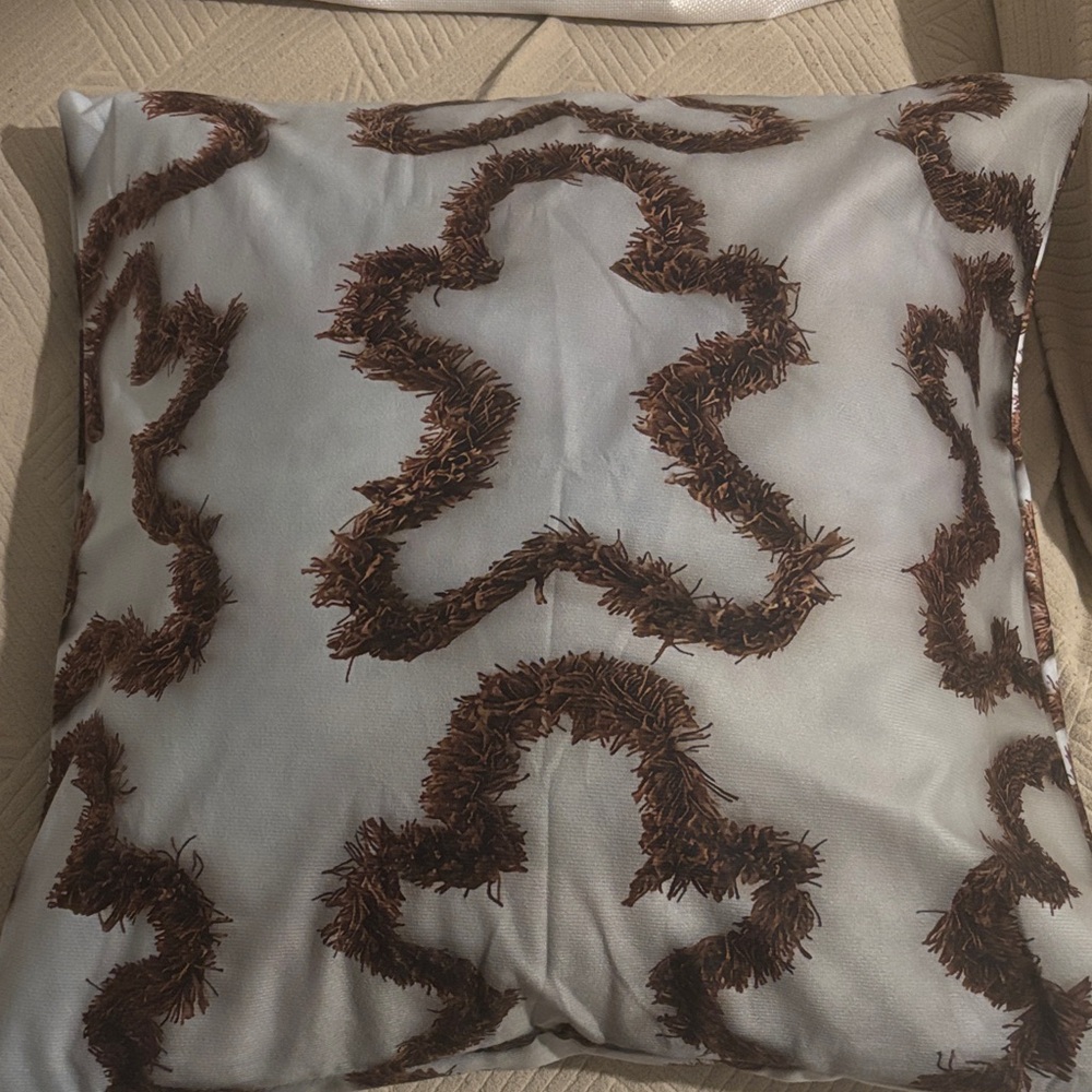 Gingerbread flat picture pillow cover only